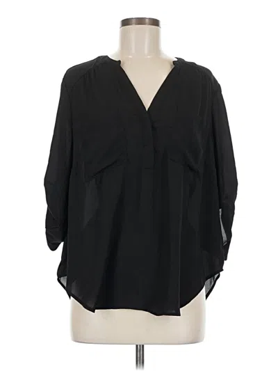Pre-owned Torrid 3/4 Sleeve Blouse In Black