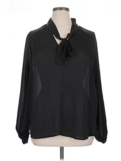 Pre-owned Torrid 3/4 Sleeve Blouse In Black