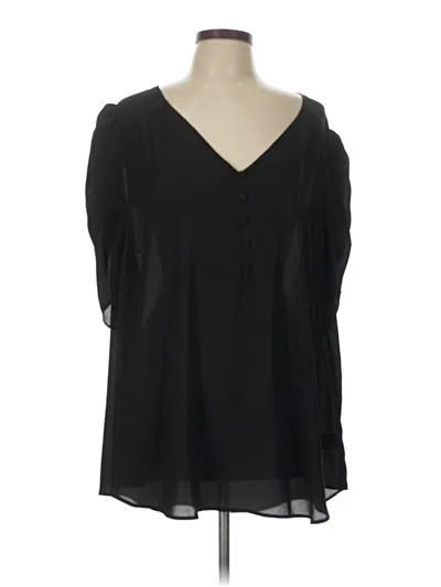 Pre-owned Torrid 3/4 Sleeve Blouse In Black
