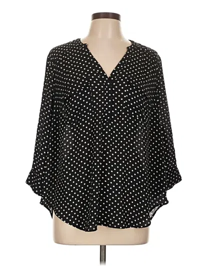 Pre-owned Torrid 3/4 Sleeve Blouse In Black