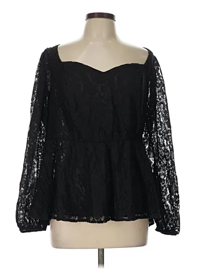 Torrid 3/4 Sleeve Blouse In Black