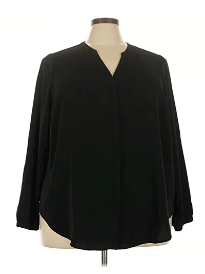Pre-owned Torrid 3/4 Sleeve Blouse In Black