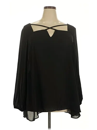 Pre-owned Torrid 3/4 Sleeve Blouse In Black