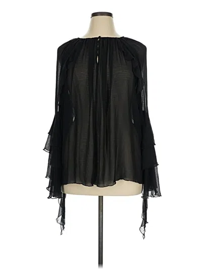 Pre-owned Torrid 3/4 Sleeve Blouse In Black