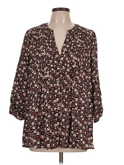 Torrid 3/4 Sleeve Blouse In Black