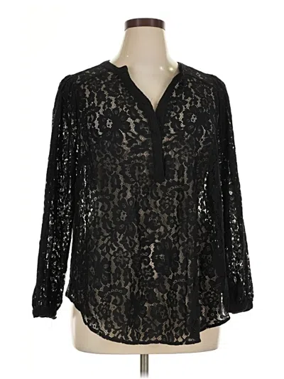 Pre-owned Torrid 3/4 Sleeve Blouse In Black