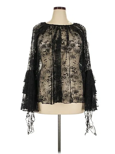 Pre-owned Torrid 3/4 Sleeve Blouse In Black