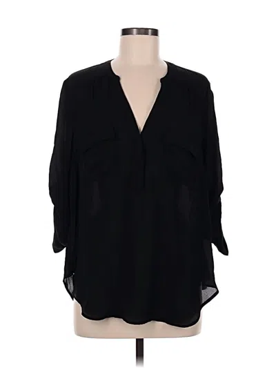 Pre-owned Torrid 3/4 Sleeve Blouse In Black