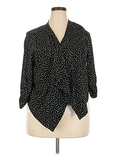 Pre-owned Torrid 3/4 Sleeve Blouse In Black