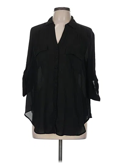 Pre-owned Torrid 3/4 Sleeve Blouse In Black