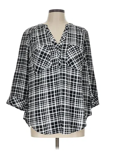 Pre-owned Torrid 3/4 Sleeve Blouse In Black