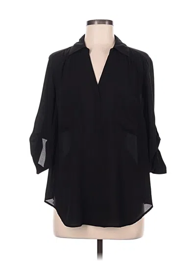 Pre-owned Torrid 3/4 Sleeve Blouse In Black
