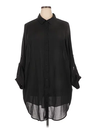 Torrid 3/4 Sleeve Blouse In Black