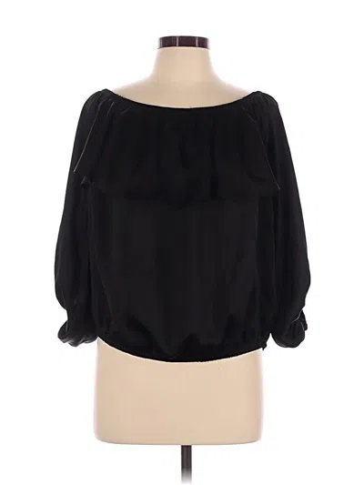 Pre-owned Torrid 3/4 Sleeve Blouse In Black