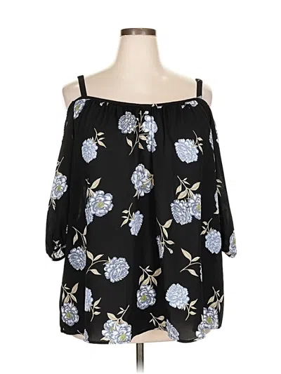 Pre-owned Torrid 3/4 Sleeve Blouse In Blue