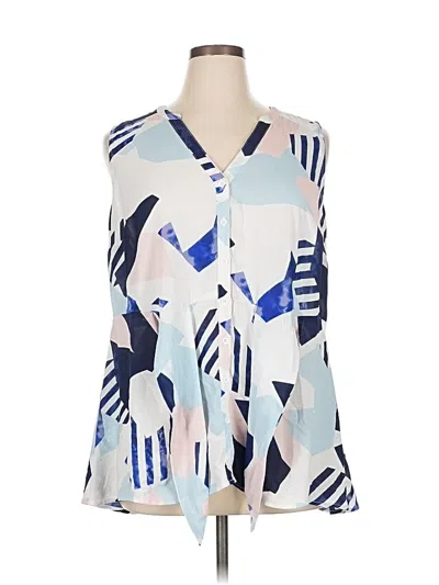 Pre-owned Torrid 3/4 Sleeve Blouse In Blue