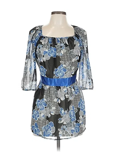 Pre-owned Torrid 3/4 Sleeve Blouse In Blue