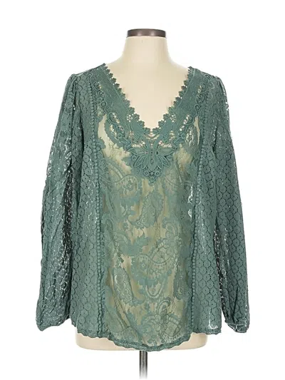 Pre-owned Torrid 3/4 Sleeve Blouse In Blue