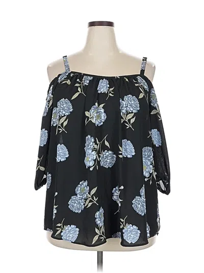 Pre-owned Torrid 3/4 Sleeve Blouse In Blue