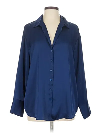 Pre-owned Torrid 3/4 Sleeve Blouse In Blue