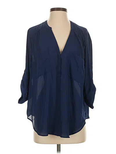 Pre-owned Torrid 3/4 Sleeve Blouse In Blue