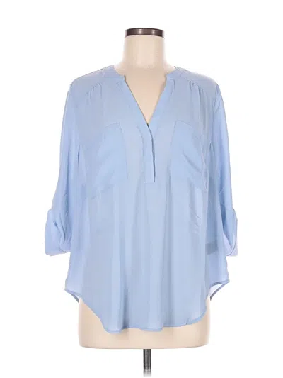 Pre-owned Torrid 3/4 Sleeve Blouse In Blue