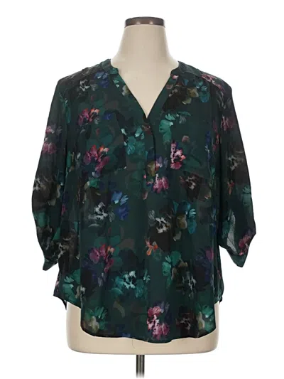 Pre-owned Torrid 3/4 Sleeve Blouse In Blue