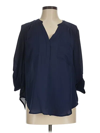Pre-owned Torrid 3/4 Sleeve Blouse In Blue