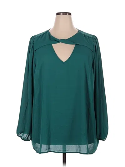Pre-owned Torrid 3/4 Sleeve Blouse In Blue