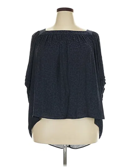 Pre-owned Torrid 3/4 Sleeve Blouse In Blue