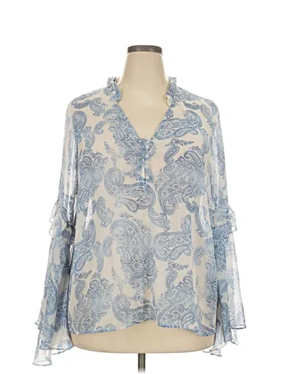 Pre-owned Torrid 3/4 Sleeve Blouse In Blue