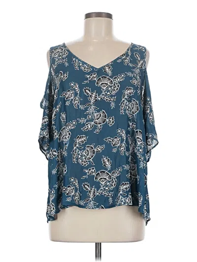 Pre-owned Torrid 3/4 Sleeve Blouse In Blue