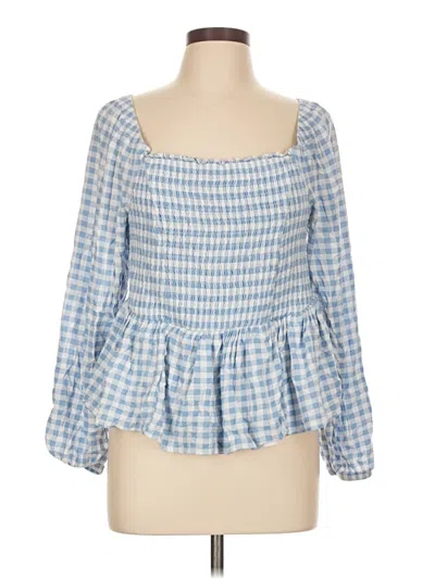 Pre-owned Torrid 3/4 Sleeve Blouse In Blue