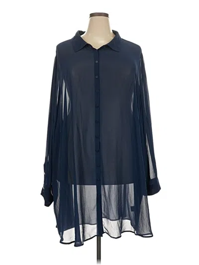 Pre-owned Torrid 3/4 Sleeve Blouse In Blue