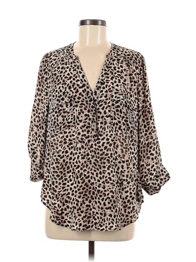 Pre-owned Torrid 3/4 Sleeve Blouse In Brown