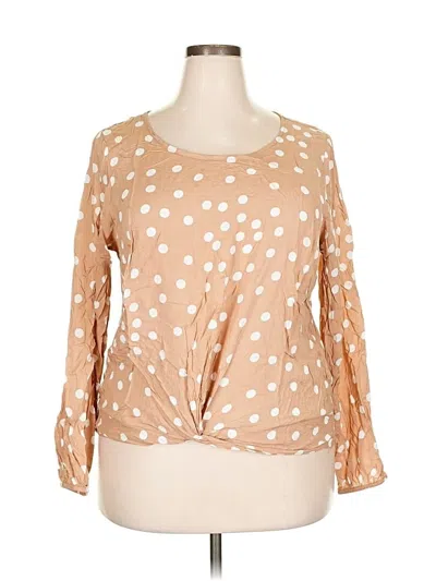 Pre-owned Torrid 3/4 Sleeve Blouse In Brown