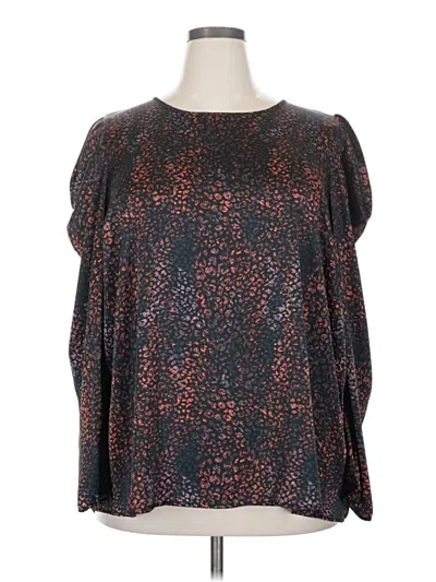 Pre-owned Torrid 3/4 Sleeve Blouse In Brown
