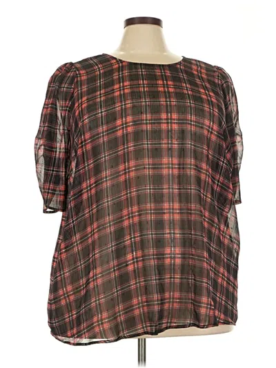 Pre-owned Torrid 3/4 Sleeve Blouse In Brown
