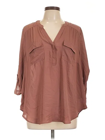 Torrid 3/4 Sleeve Blouse In Brown