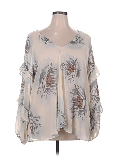 Pre-owned Torrid 3/4 Sleeve Blouse In Brown