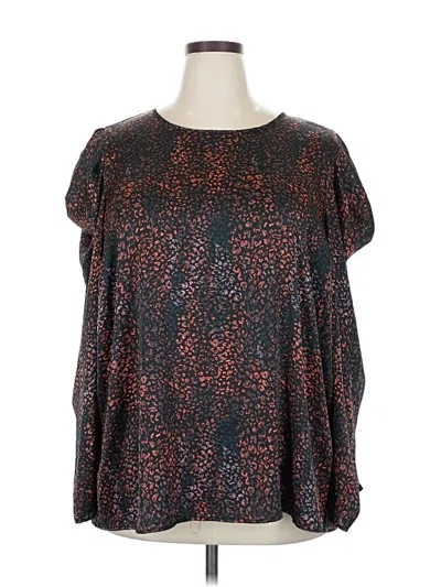 Pre-owned Torrid 3/4 Sleeve Blouse In Brown