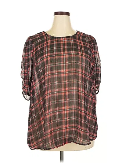 Pre-owned Torrid 3/4 Sleeve Blouse In Brown