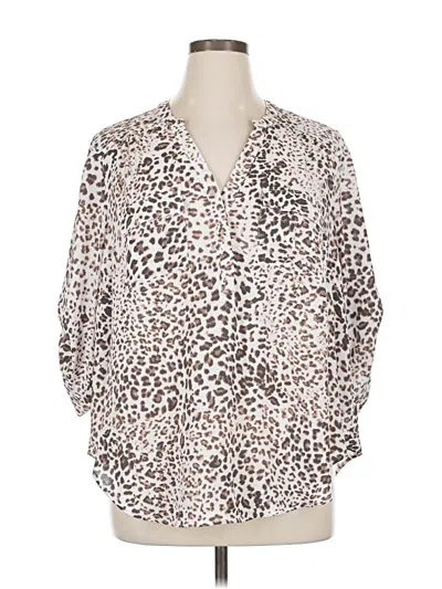 Pre-owned Torrid 3/4 Sleeve Blouse In Brown