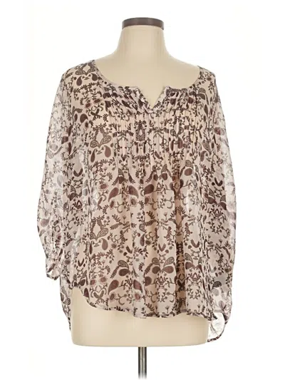Pre-owned Torrid 3/4 Sleeve Blouse In Brown