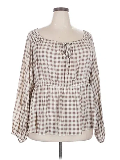 Pre-owned Torrid 3/4 Sleeve Blouse In Brown