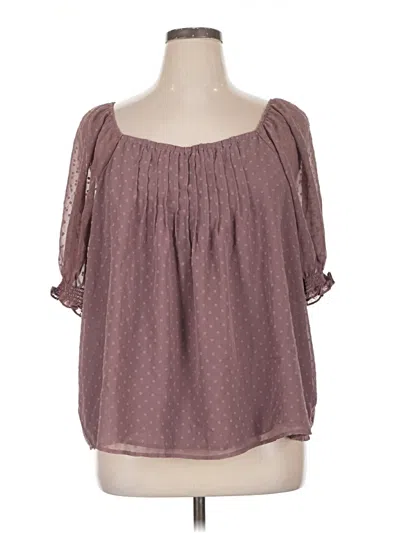 Pre-owned Torrid 3/4 Sleeve Blouse In Brown