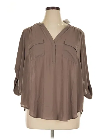 Torrid 3/4 Sleeve Blouse In Brown