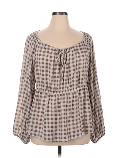 Torrid 3/4 Sleeve Blouse In Brown