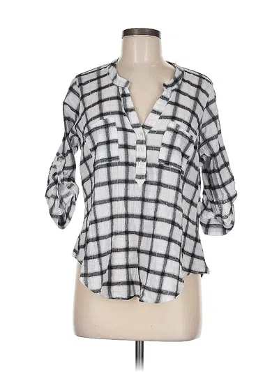 Pre-owned Torrid 3/4 Sleeve Blouse In Gray