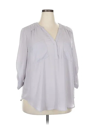 Pre-owned Torrid 3/4 Sleeve Blouse In Gray